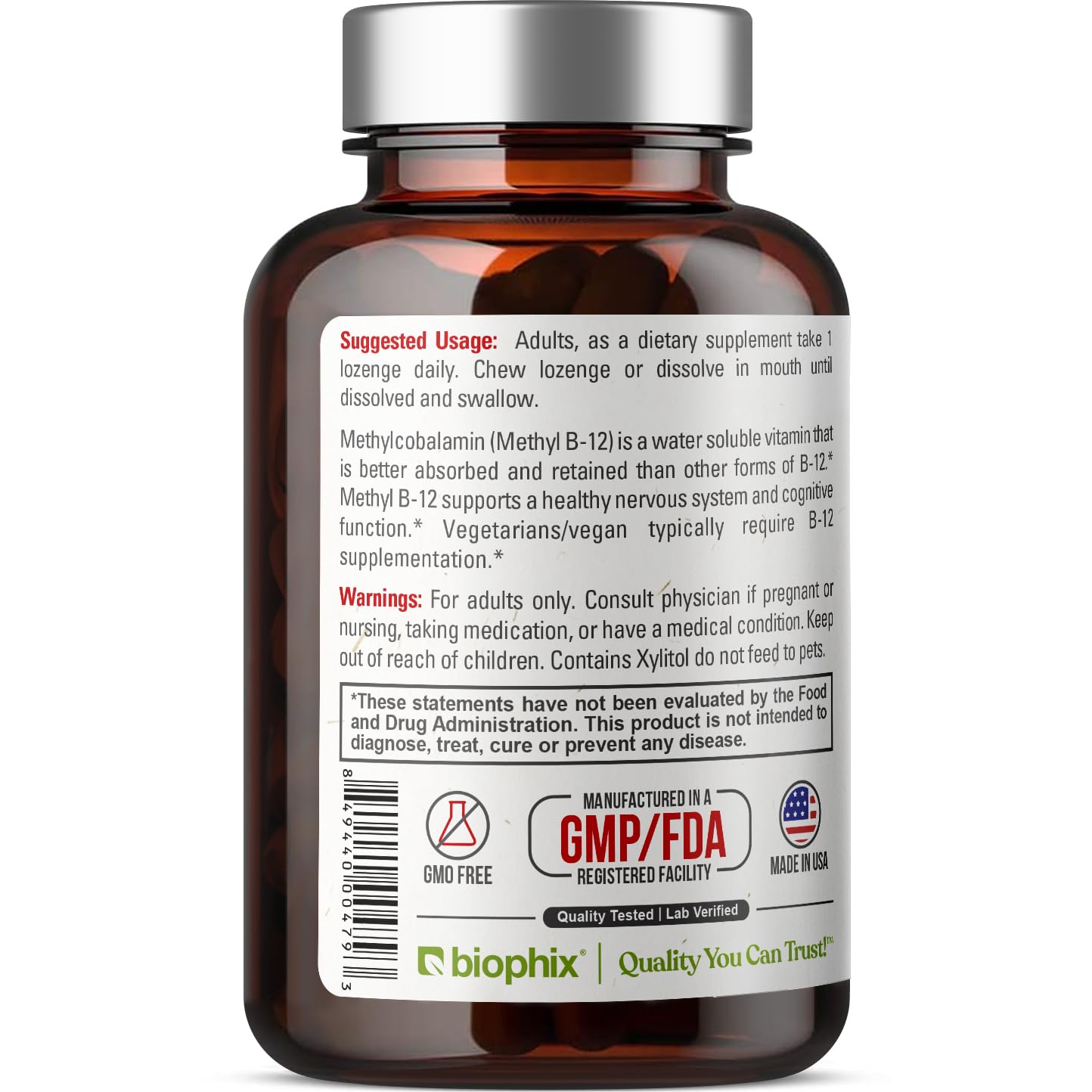 Manufacturing facility in USA with cGMP certification