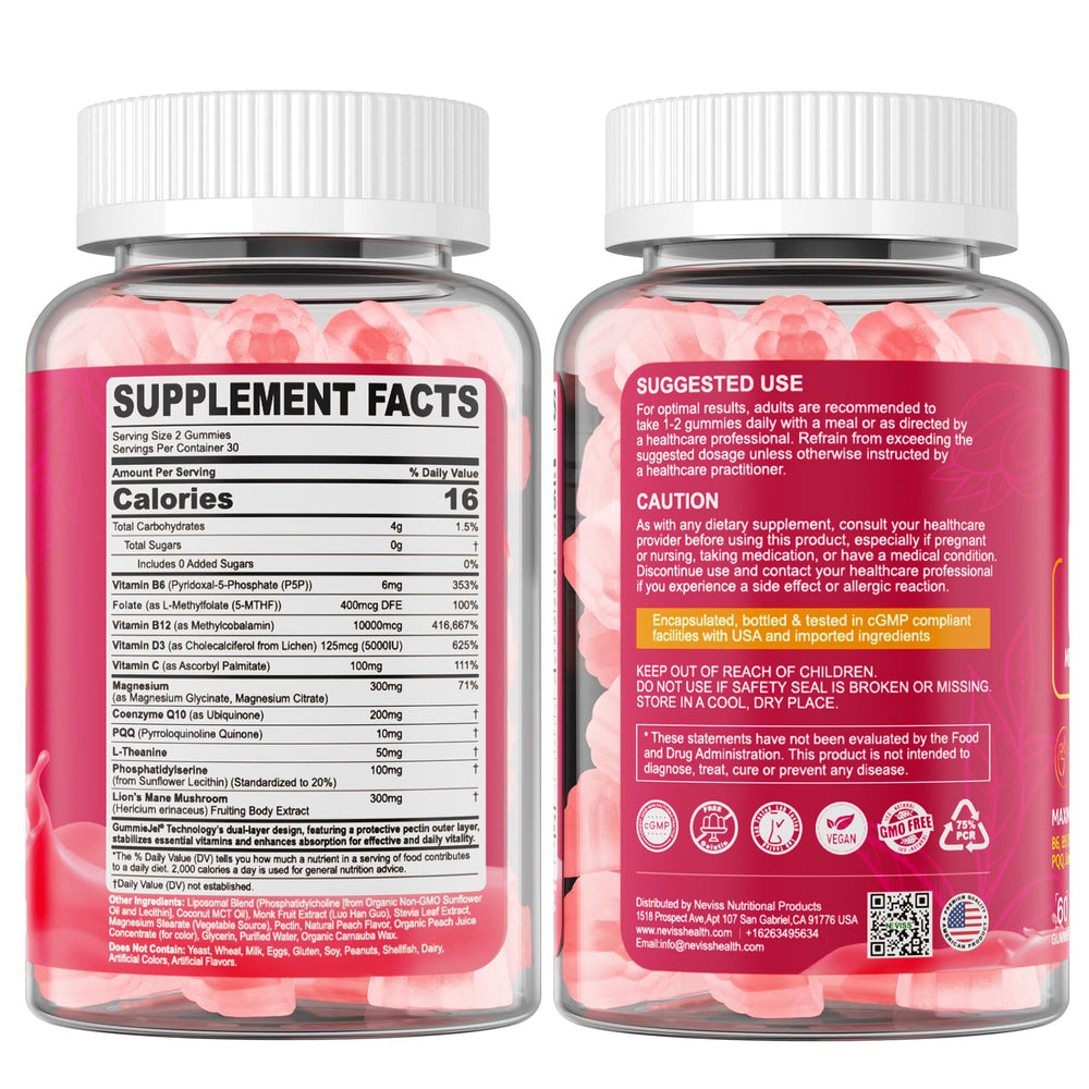 Product box and bottle packaging for Methyl B12 Gummies
