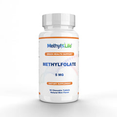 Methyl-Life L-Methylfolate 5 mg chewable tablets – front view