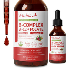 Bottle of Methylated B Complex Liquid Drops, 2 oz