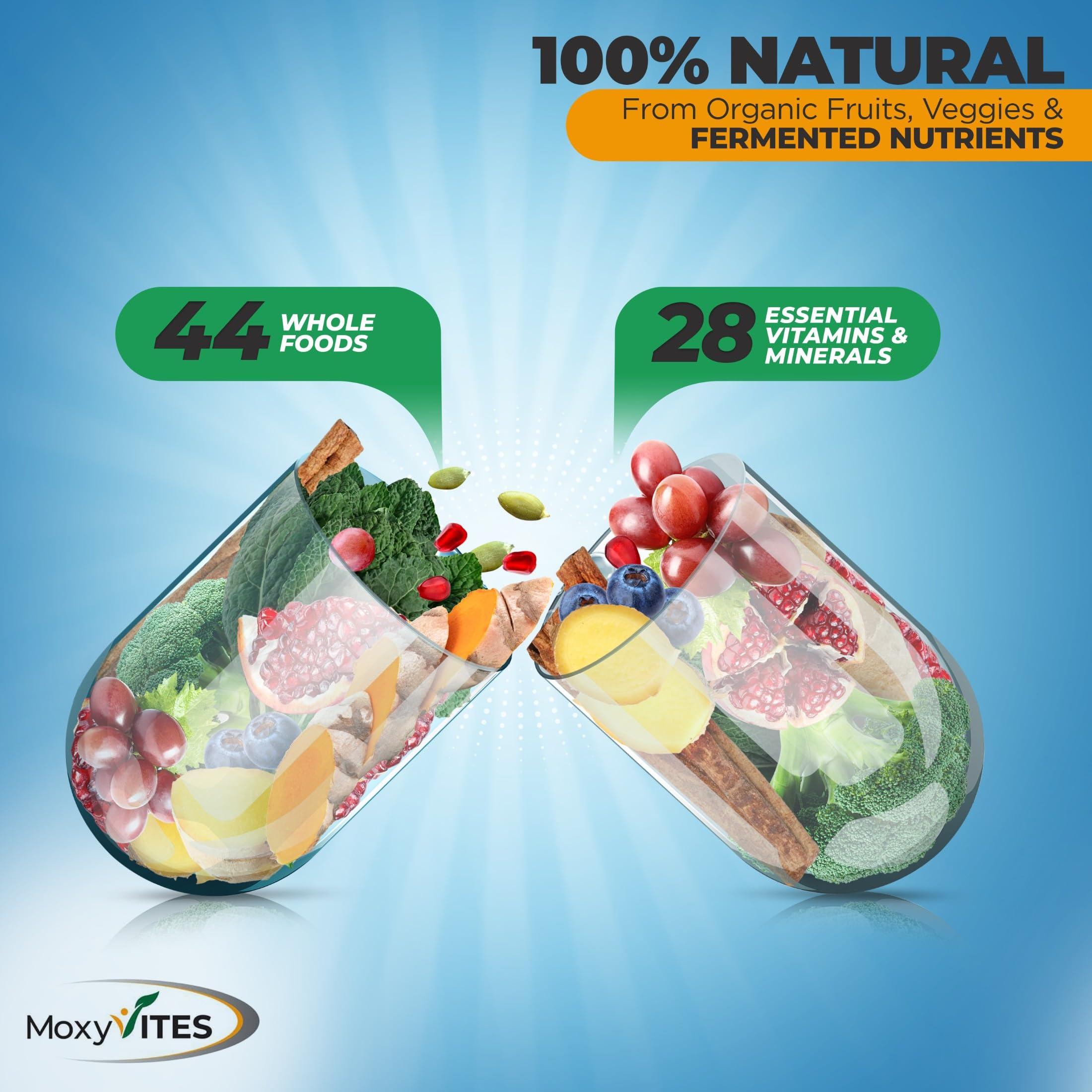 Nutrition facts and ingredient details on the bottle