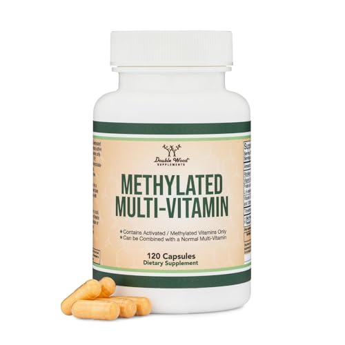Front view of Double Wood Methylated Multivitamin bottle