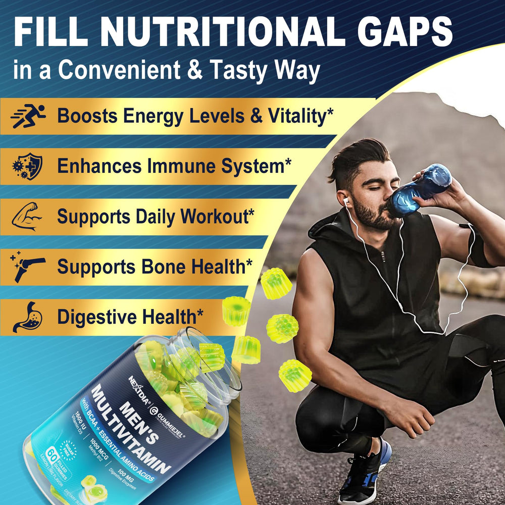 Zinc, lycopene and digestive enzymes in men's multivitamin gummies