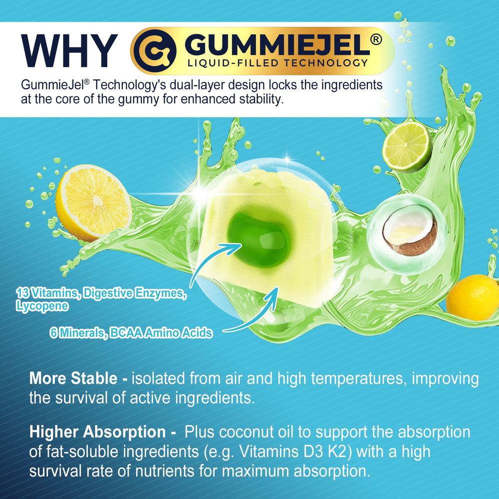Sugar-free vegan gummy vitamins with no preservatives