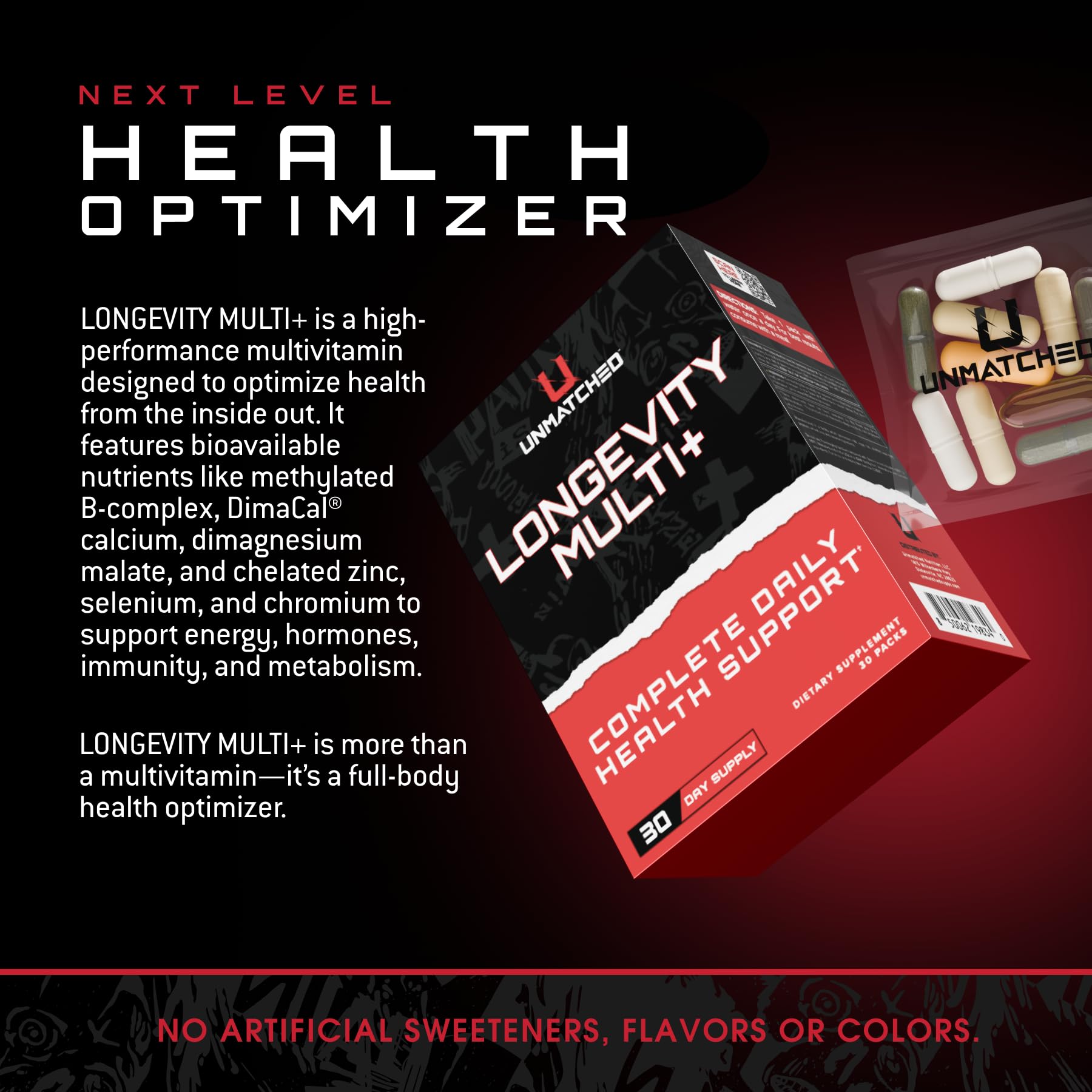 Methylated vitamins and omega-3 ingredients in Longevity Multi+
