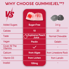 Vegan, non-GMO, allergen-free certification icons on label