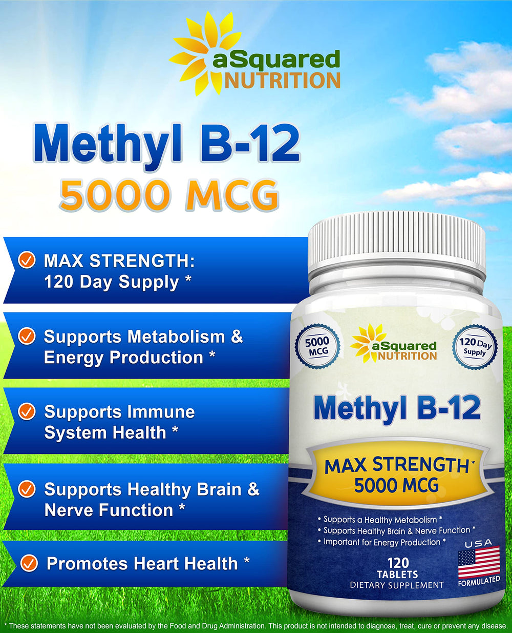 Methylcobalamin 5000 mcg B12 tablet close-up
