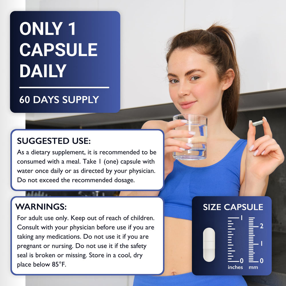 Packaging and bottle of Methylene Blue 10 mg capsules