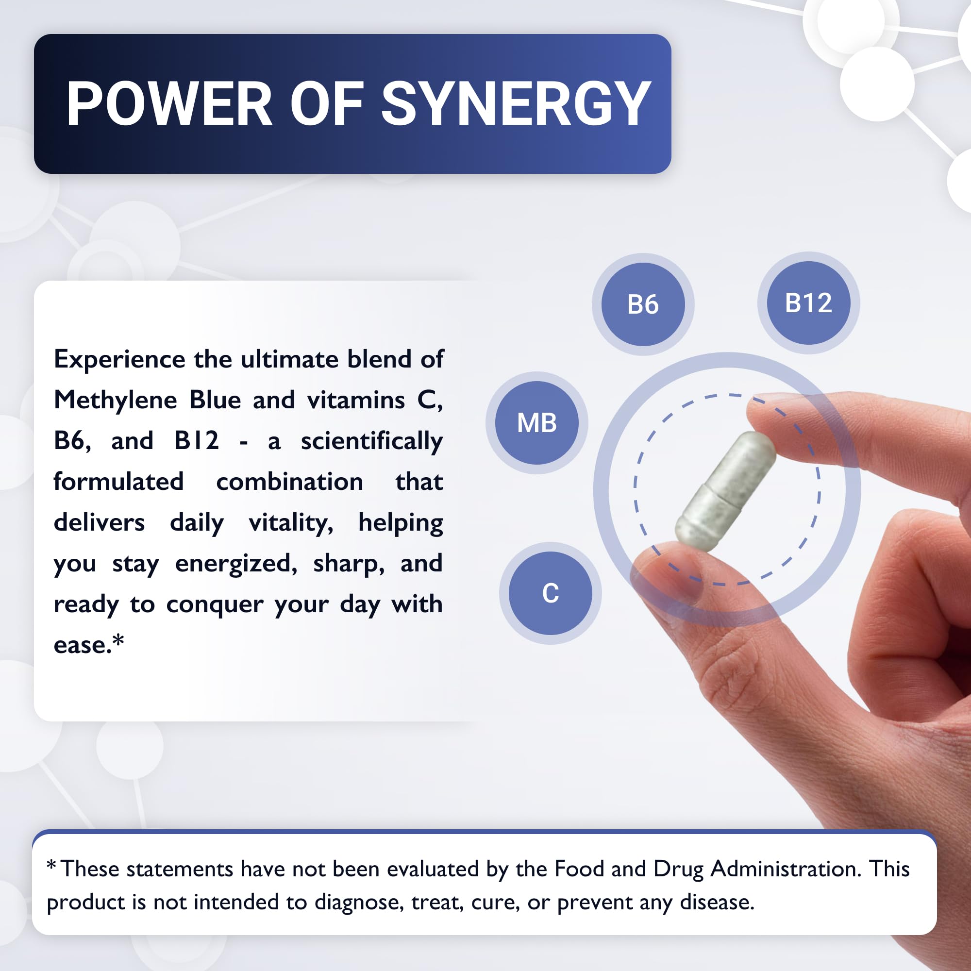Vegan and Non-GMO Methylene Blue capsules