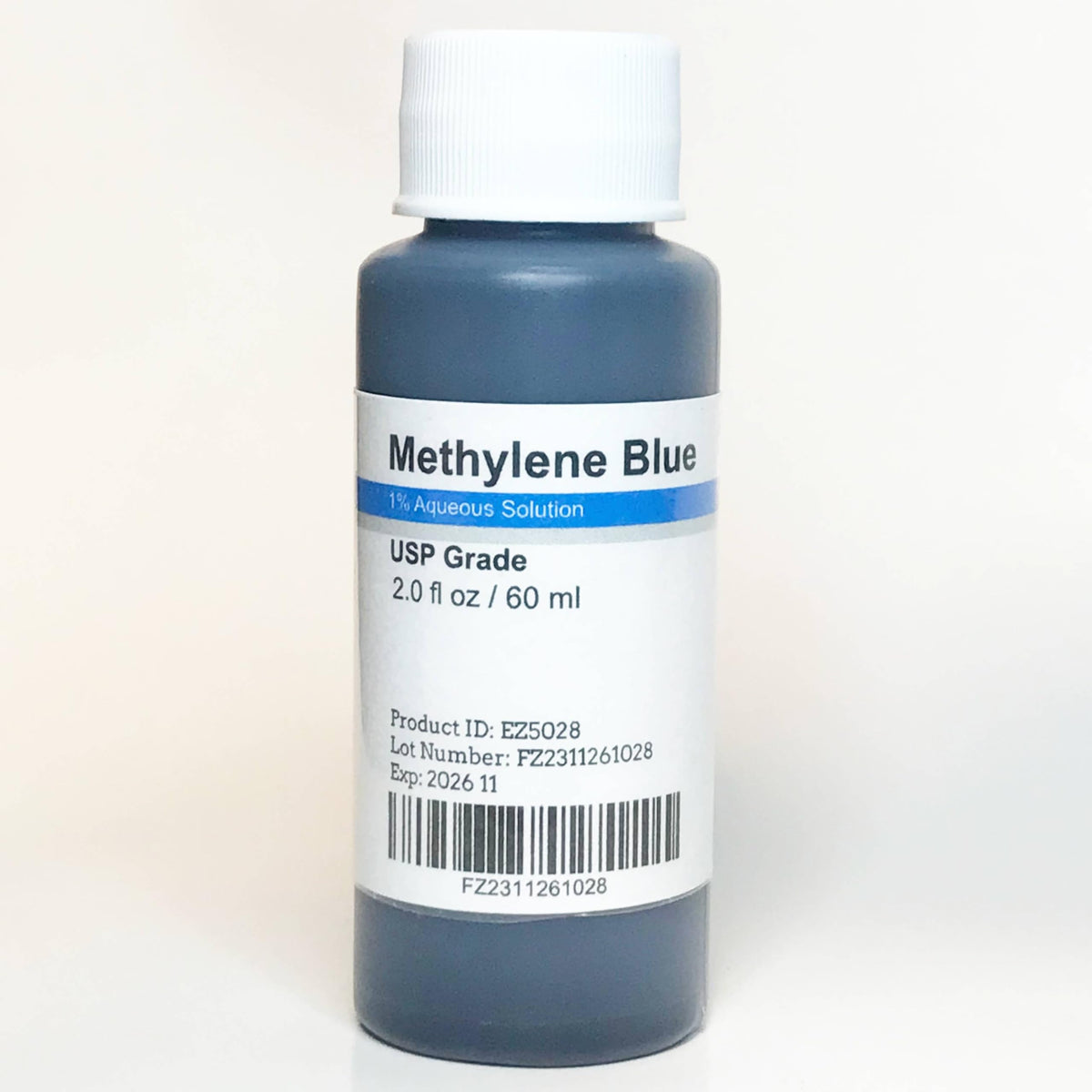 Methylene Blue 1% USP Pharmaceutical Grade bottle, 60 ml