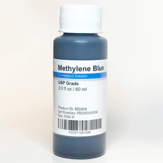 Methylene Blue 1% USP Pharmaceutical Grade bottle, 60 ml