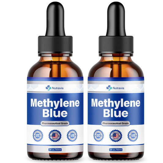 Two pack bottle of Methylene Blue 99.99% Official Formula (4oz)