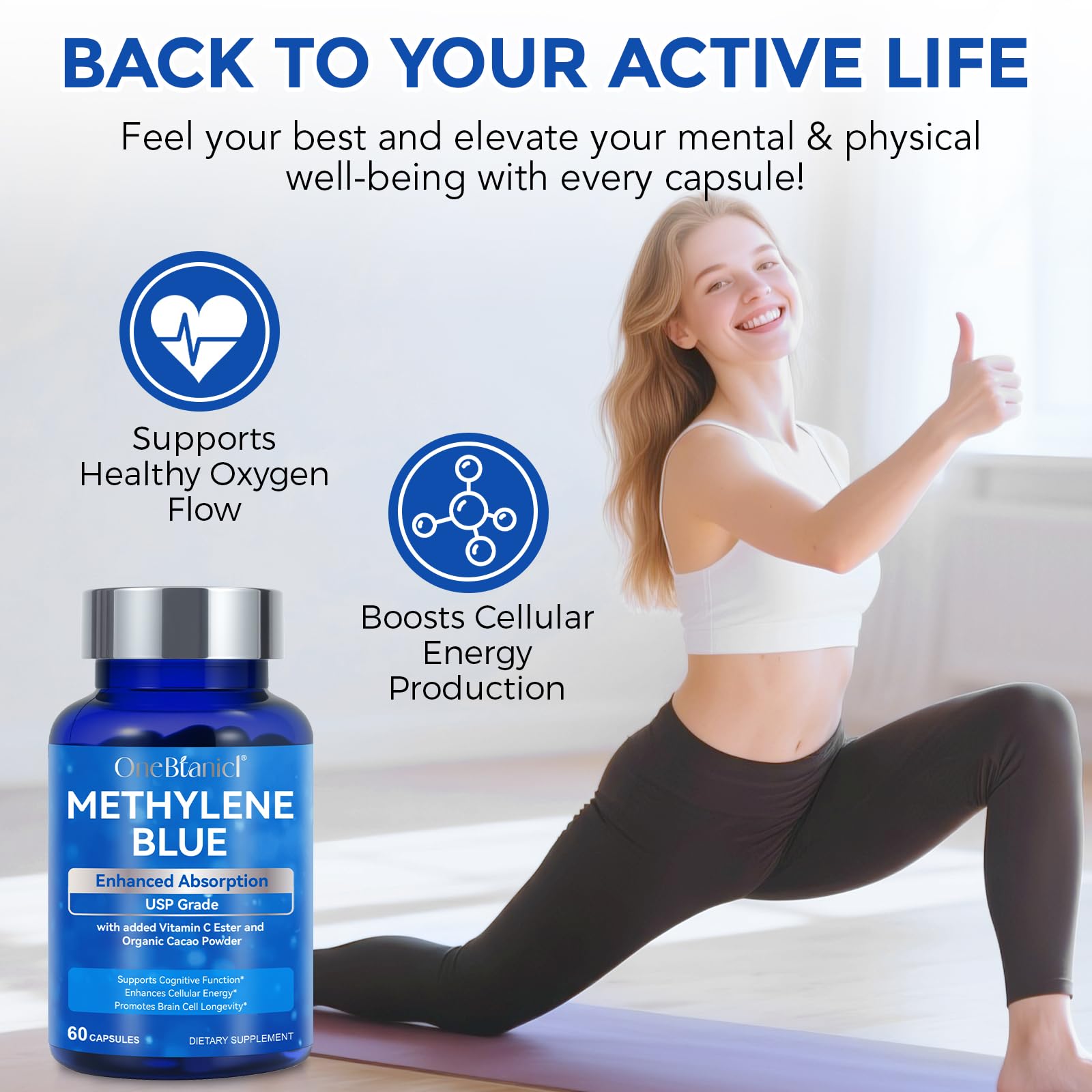 60 capsules per bottle for a two-month supply