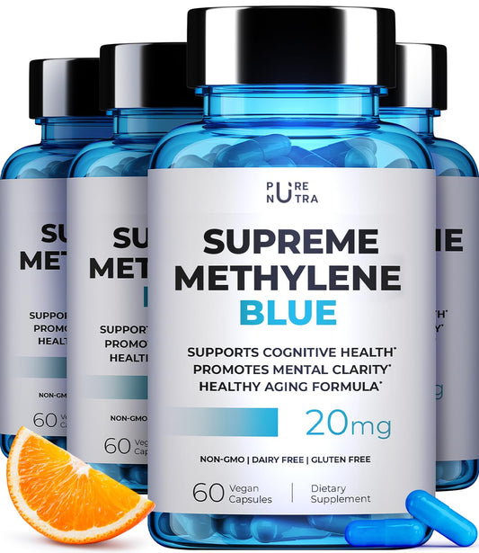 Bottle of Ultimate Methylene Blue Capsules with Vitamin C Ester
