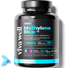 Bottle of Methylene Blue Pharmaceutical Grade capsules