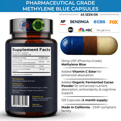 Side view of the bottle showing 120-count packaging
