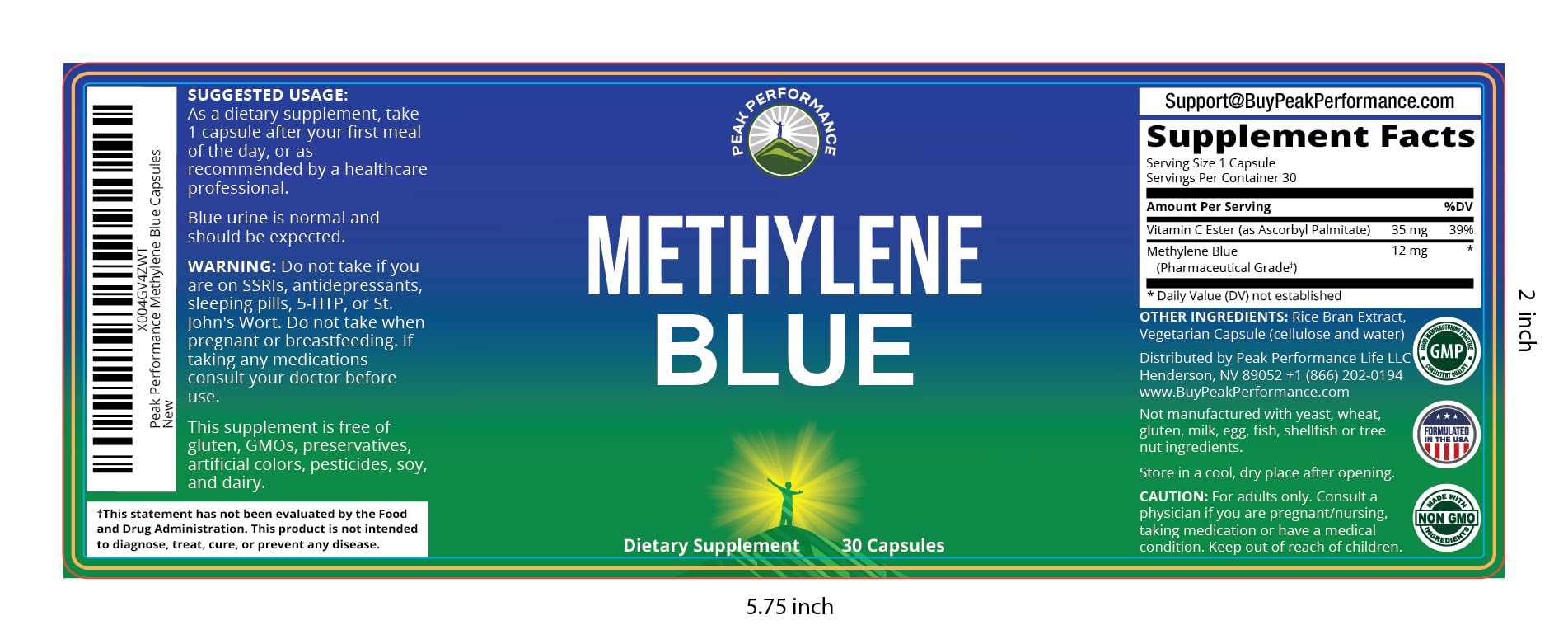 Graphic illustrating memory, focus, and mental clarity from Methylene Blue capsules