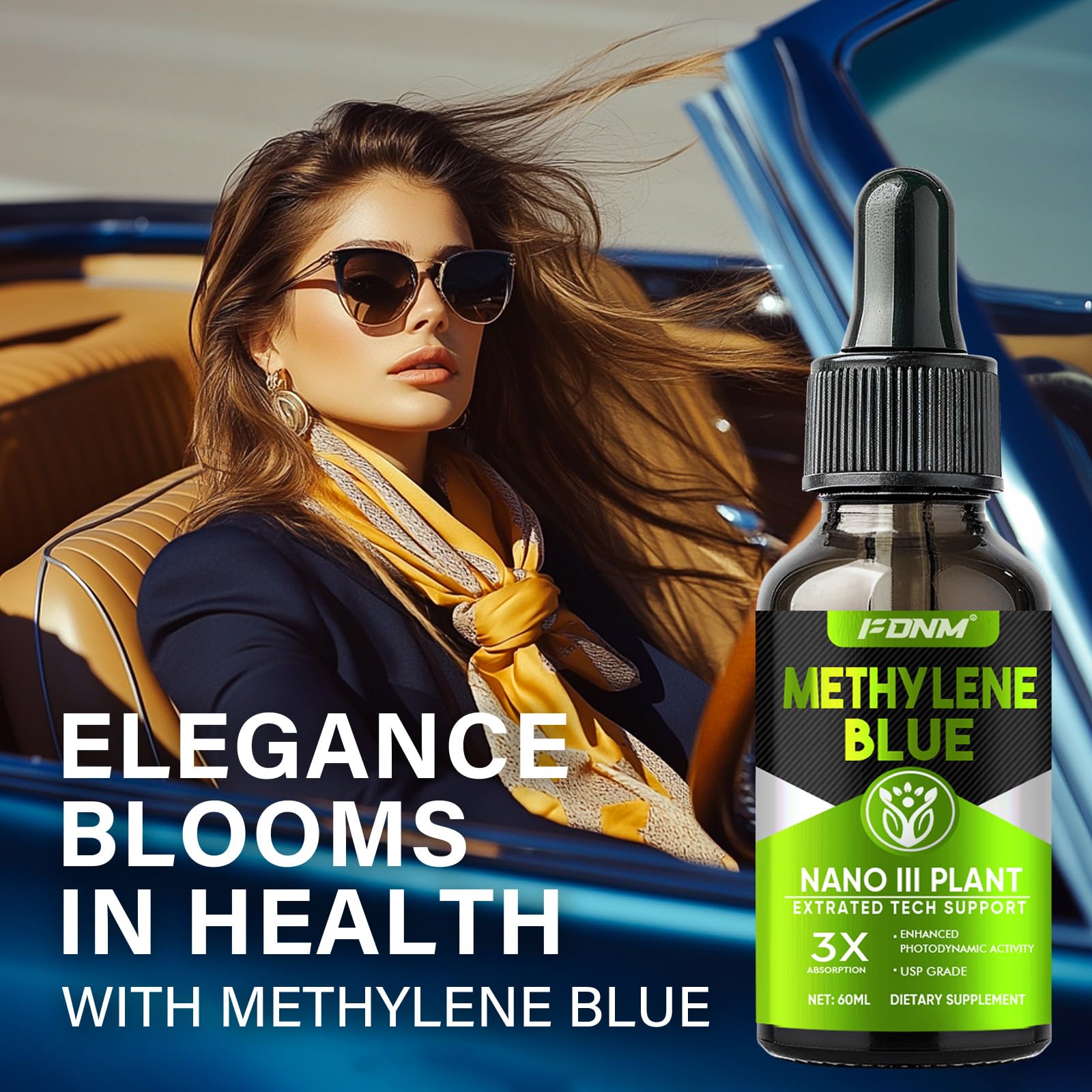 2 oz bottle of pharmaceutical-grade methylene blue