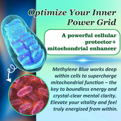 Liquid methylene blue with natural lemon flavor and precision dropper