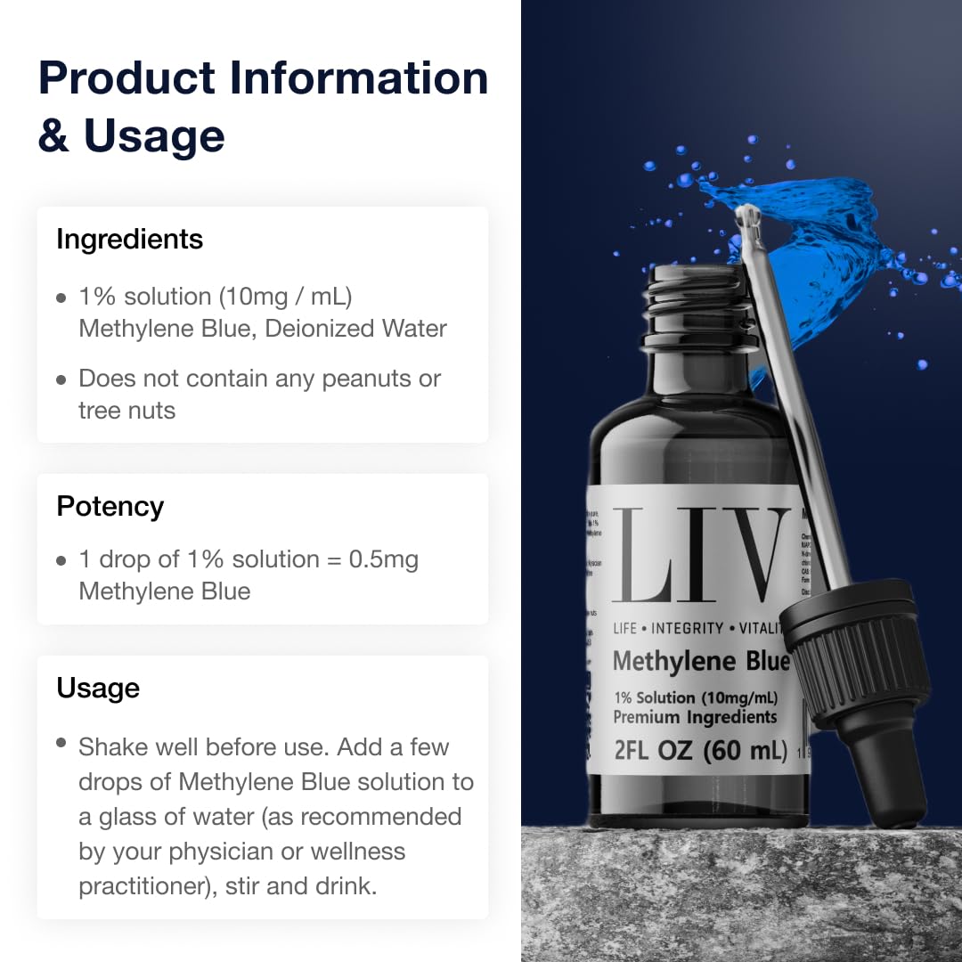 Lab-tested purity and potency certificate for Methylene Blue