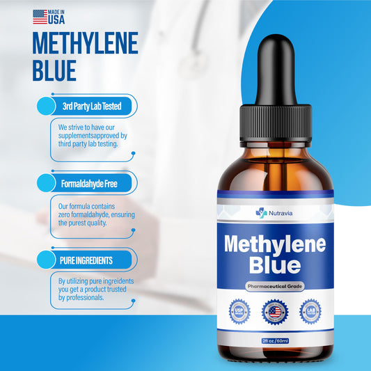 Methylene Blue liquid drops with advanced strength