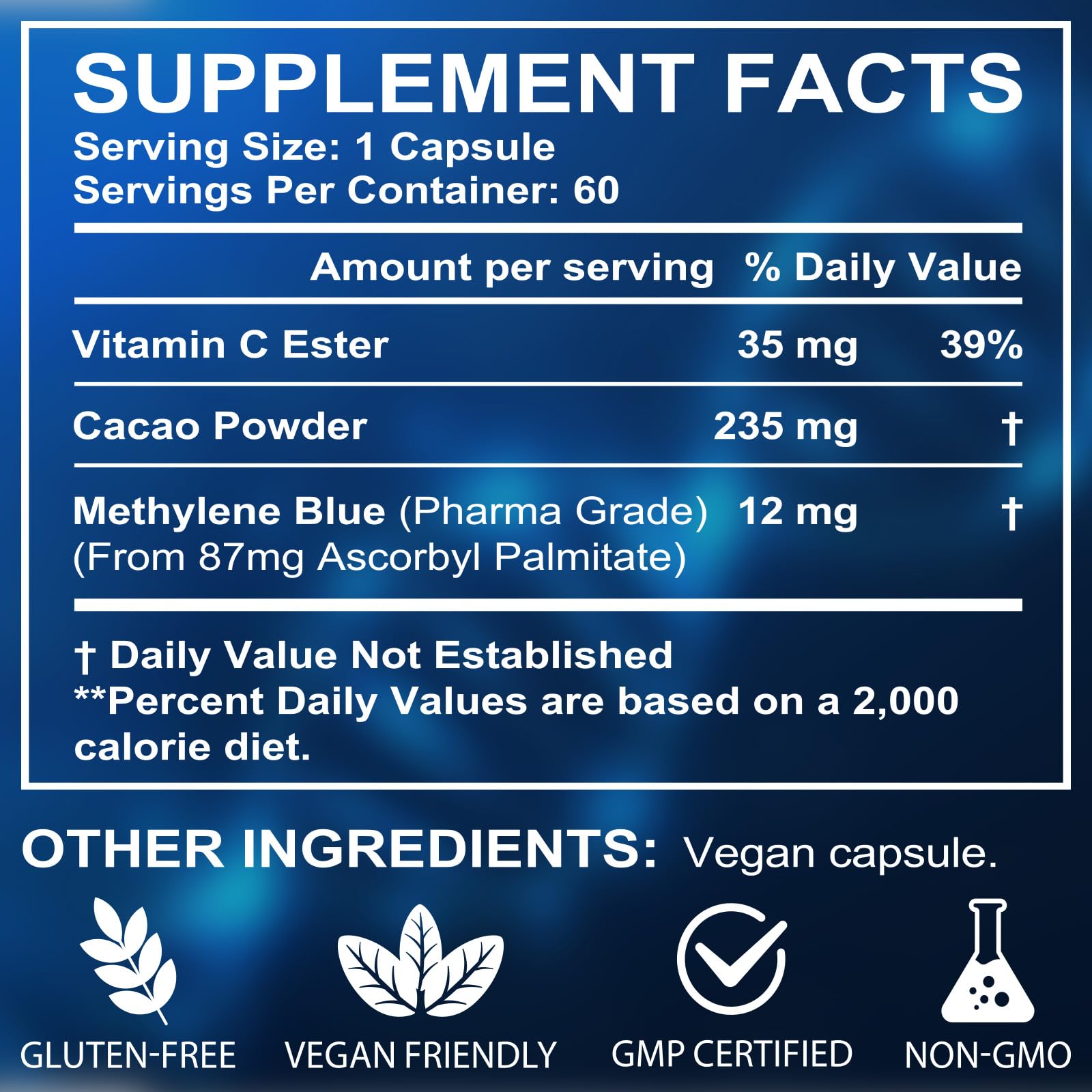 Bottle with capsules and product packaging.