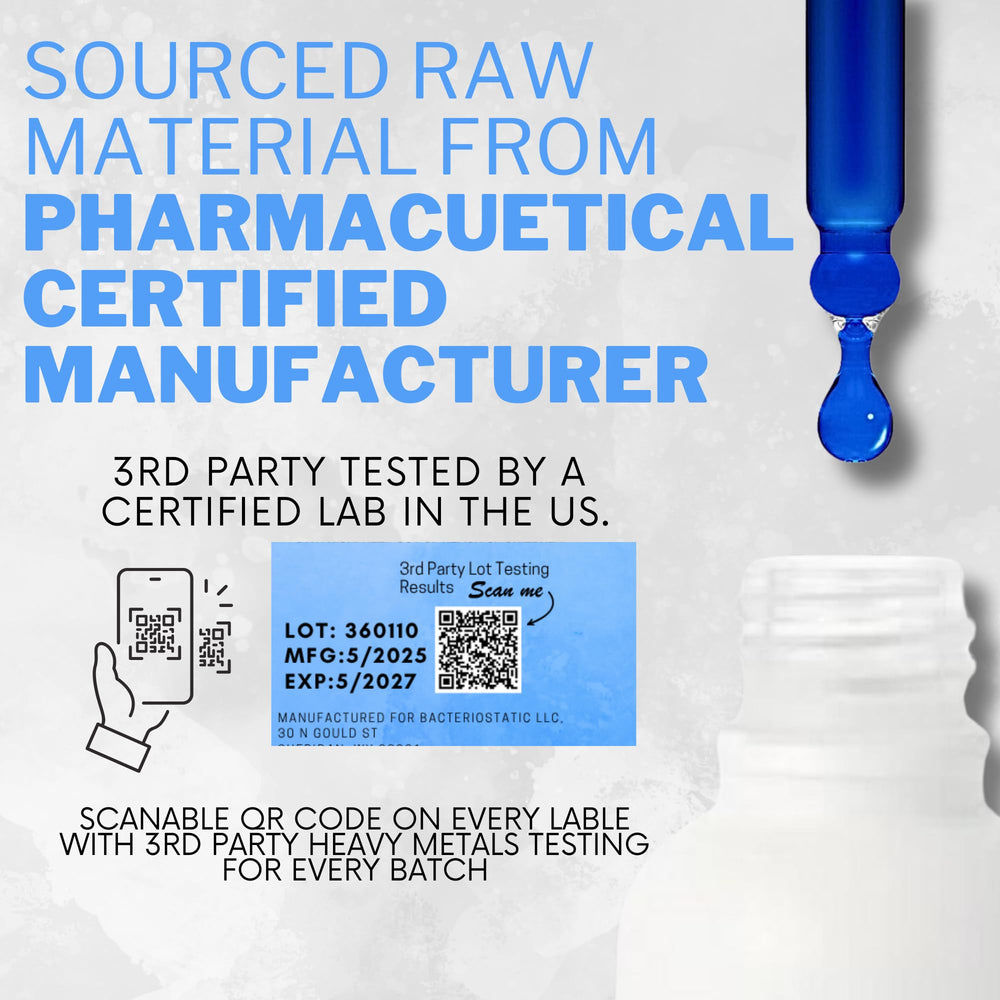Lab-tested purity certificate for Methylene Blue 3% (3.75 mL)