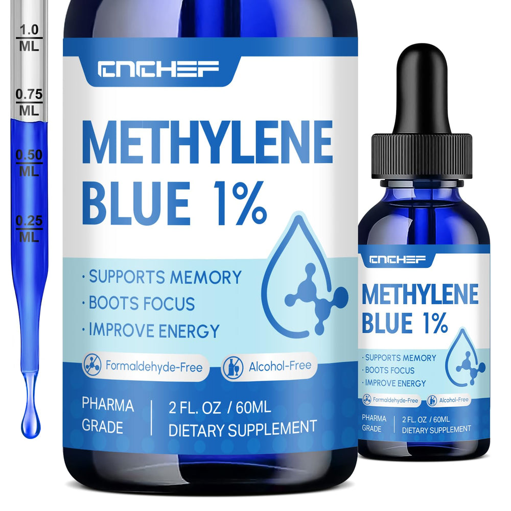 Front view of Methylene Blue Pharmaceutical Grade Drops bottle