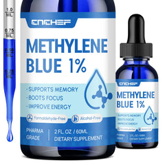 Front view of Methylene Blue Pharmaceutical Grade Drops bottle
