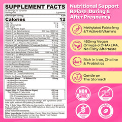 Methylfolate 1000 mcg in prenatal gummy