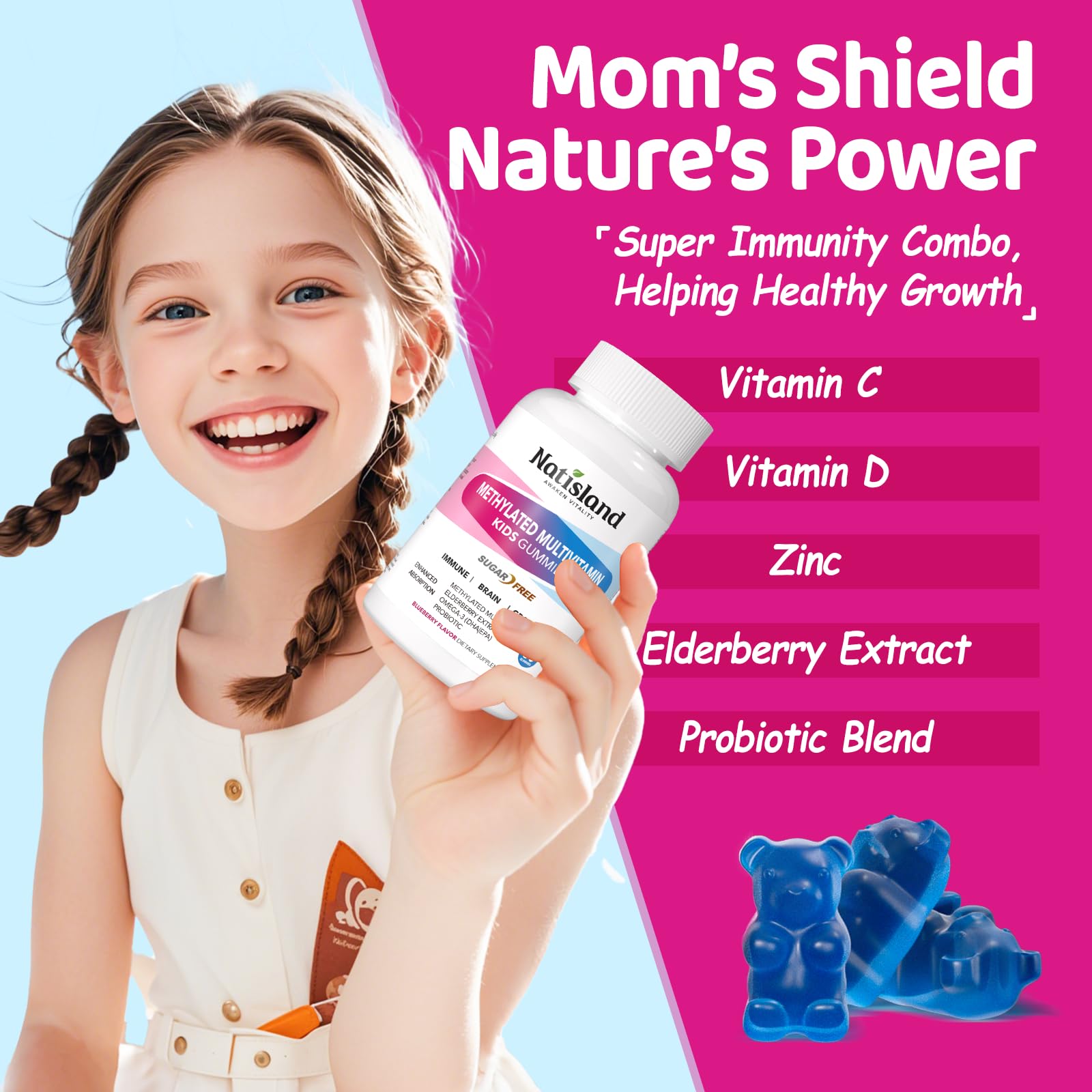 Methylfolate and methylated B vitamins in children's gummies