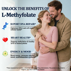 Back label showing supplement facts for Methylfolate Drops