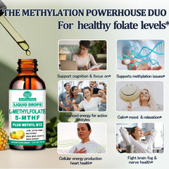 Front label of Methylfolate Drops bottle