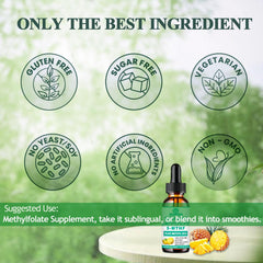 Organic pineapple flavor of Methylfolate Drops