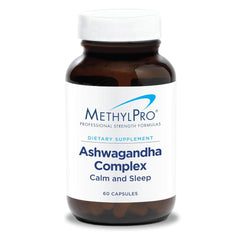 MethylPro Ashwagandha Complex bottle and capsules