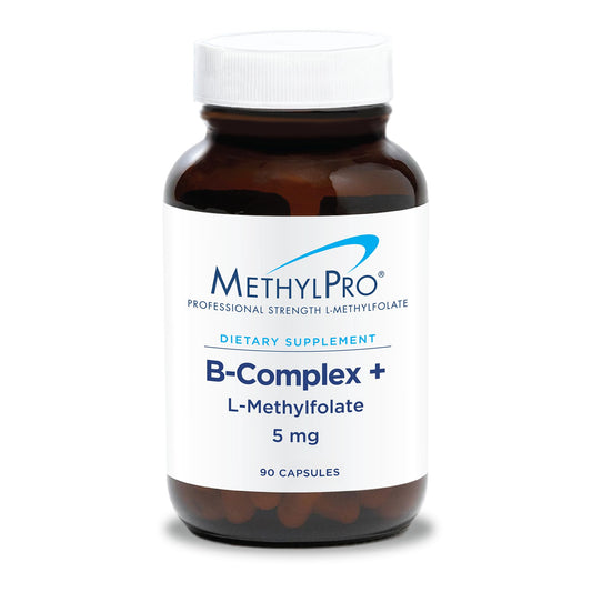 MethylPro B-Complex bottle with 90 vegan capsules