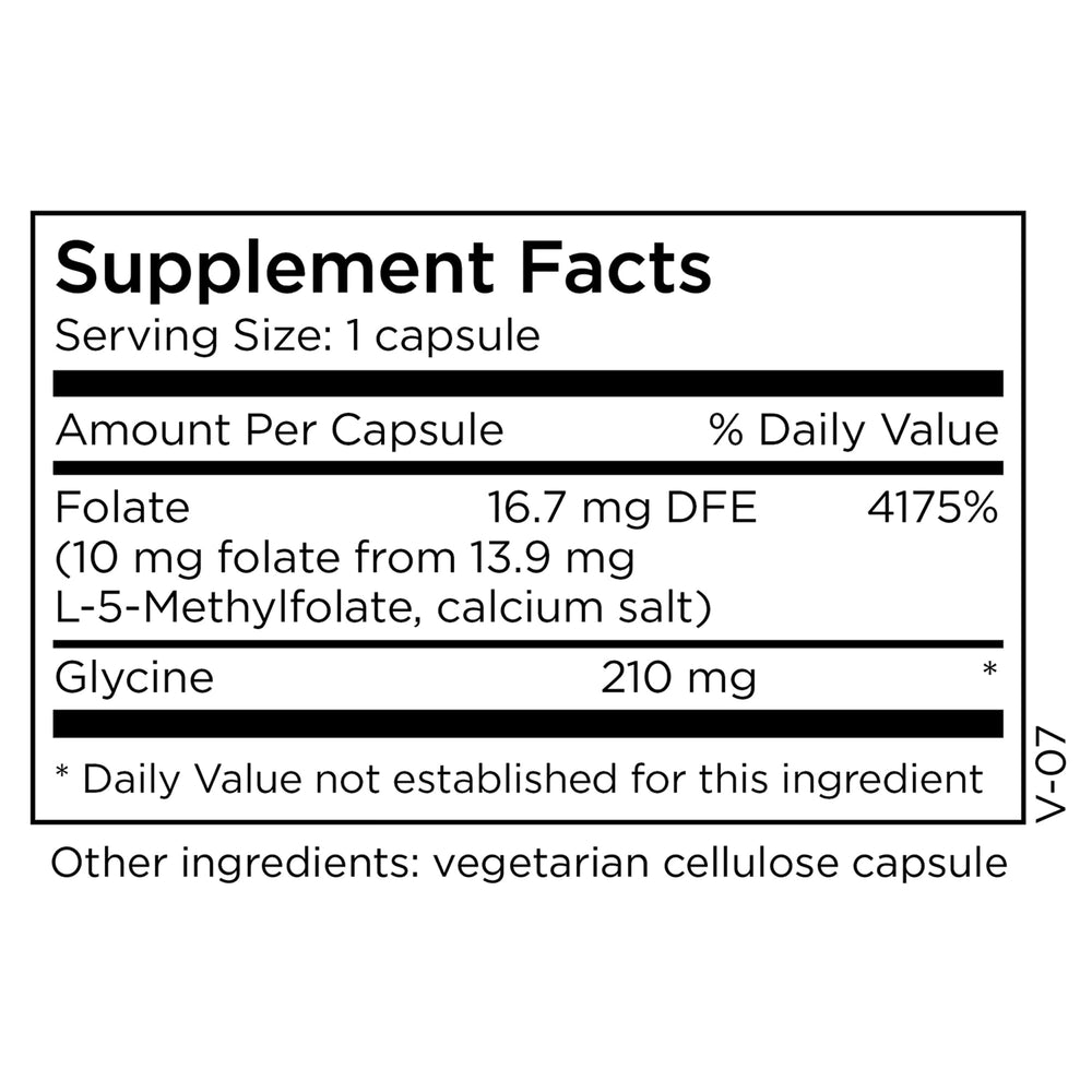 Open bottle showing 30 capsules inside