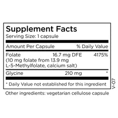 Open bottle showing 30 capsules inside