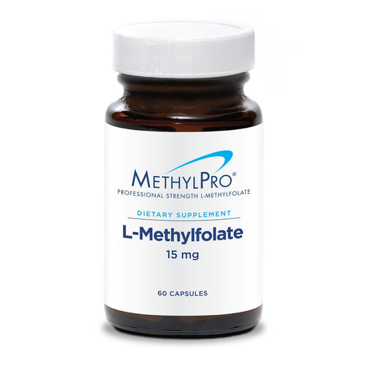 Bottle of MethylPro L-Methylfolate 15 mg dietary supplement