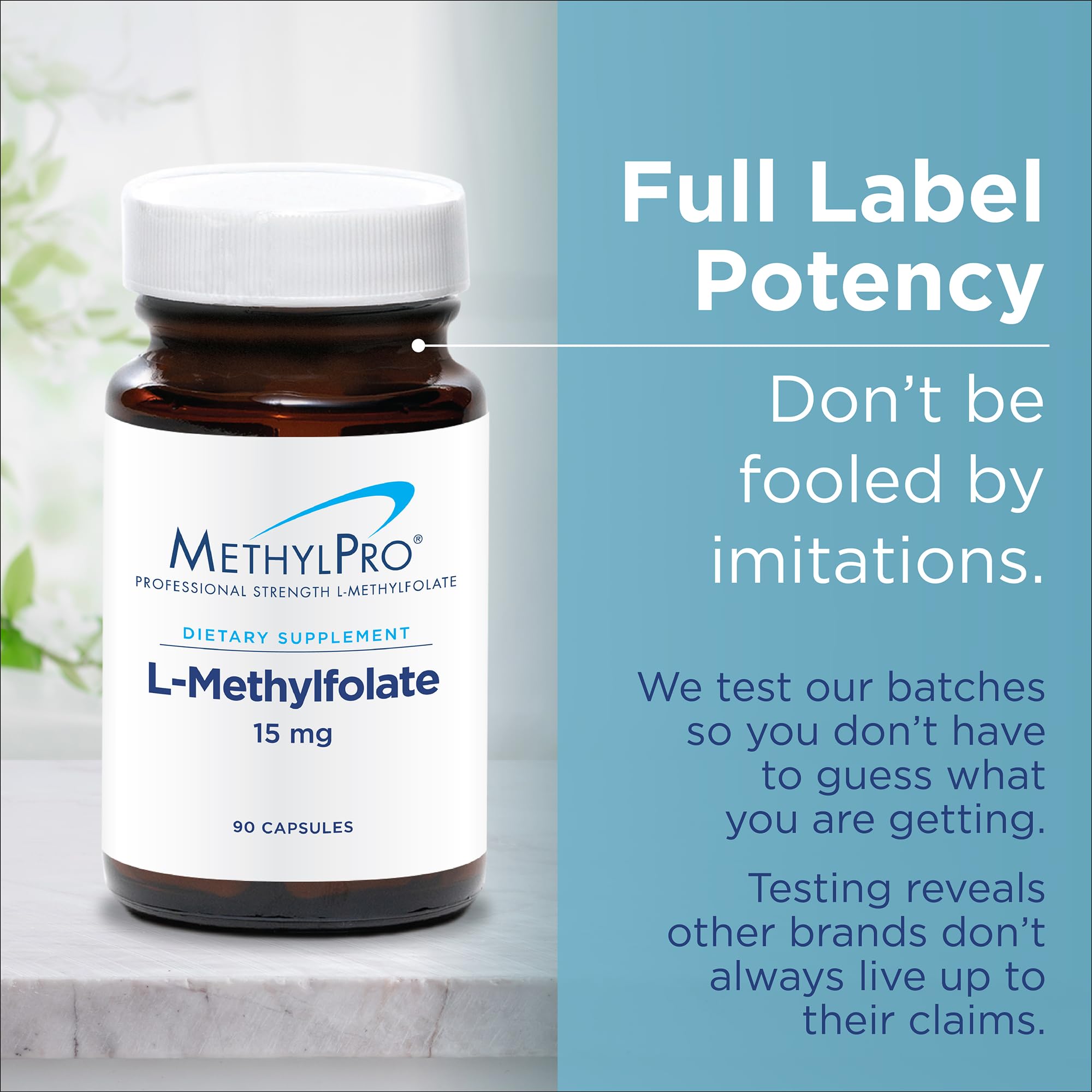 Close-up of capsules from MethylPro L-Methylfolate 15 mg
