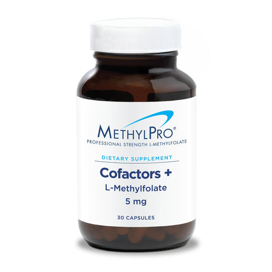 MethylPro L-Methylfolate 5 mg bottle with cofactors label