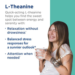 Illustration showing L-Theanine and glycine for calm energy
