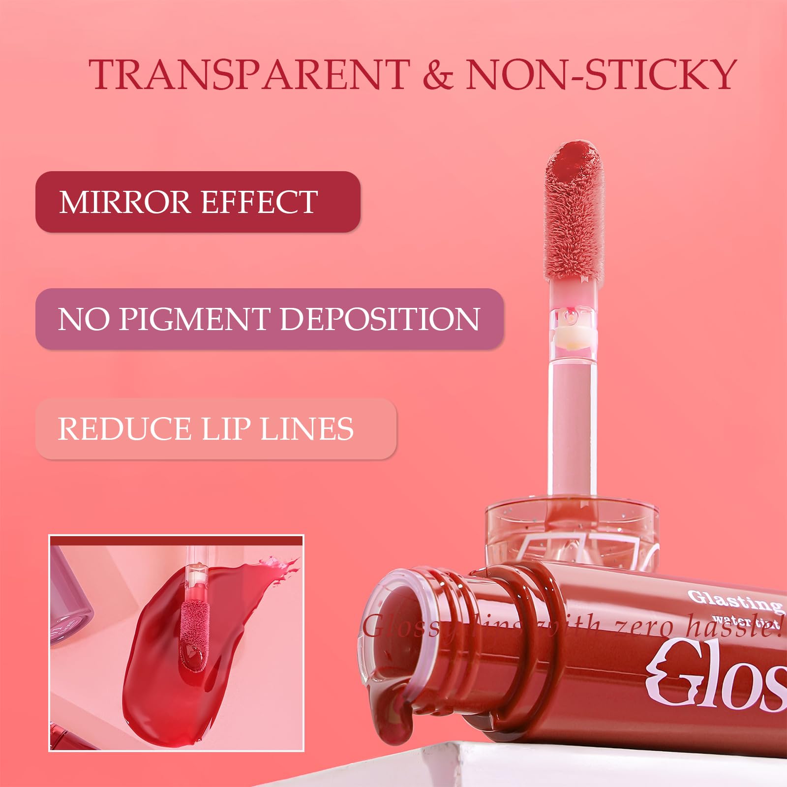 MĒTYSUR Lip Gloss transfer-resistant formula in use
