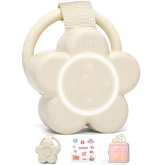 Mewaii portable white noise machine front view shows compact travel ready design for baby sleep.