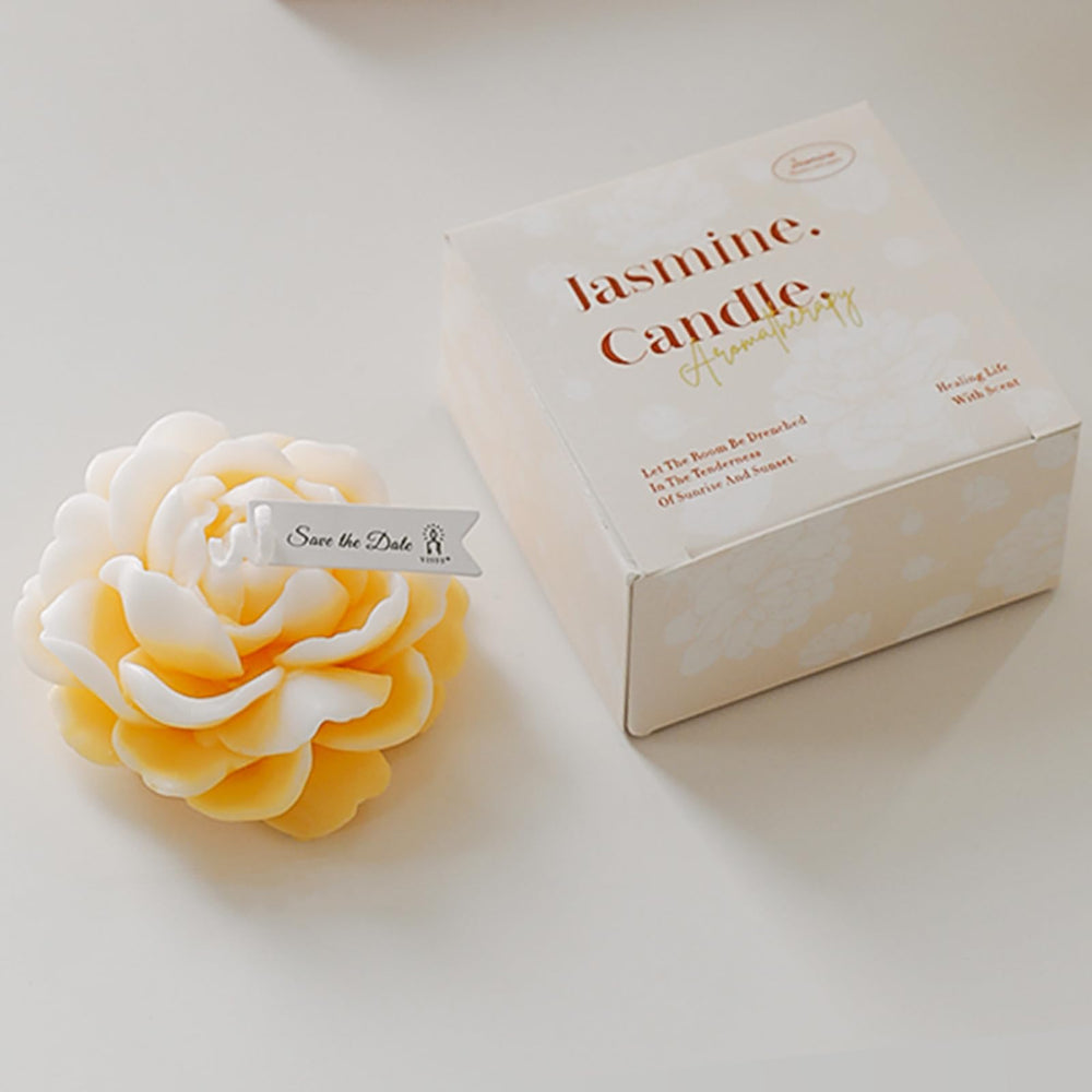 Mewealth Jasmine Candle 3-inch size fits compact spaces.