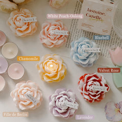 Mewealth Jasmine Candle serves as a decorative centerpiece for home.