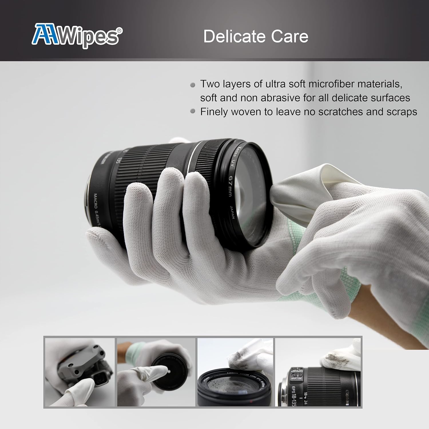 Laser-sealed edge prevents particle shedding on MF20009 wipes