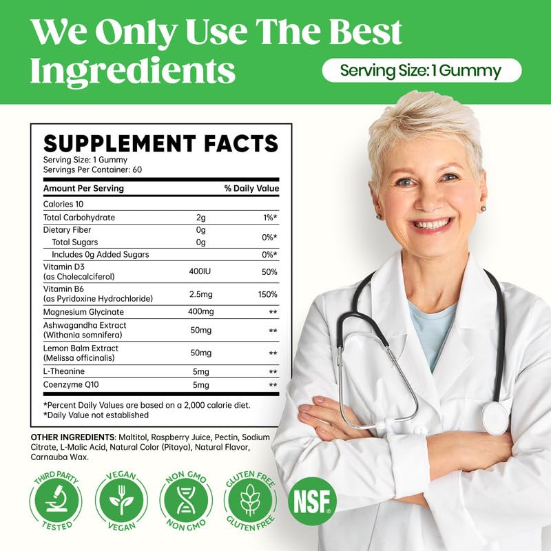 Family-friendly magnesium glycinate gummies suitable for adults and kids