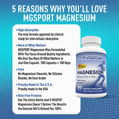 MGSPORT convenient one-capsule magnesium for home or on-the-go