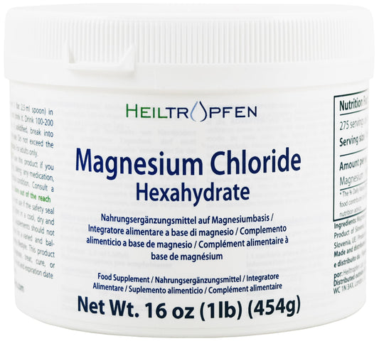 1 lb container of magnesium chloride hexahydrate crystal powder